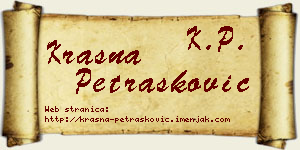 Krasna Petrašković vizit kartica